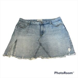 New Look denim jean skirt with high sexy slit